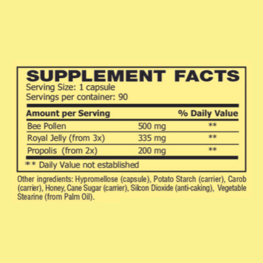 Durham's Queen's Delight® VEGI Capsule (Bee Pollen, Propolis, Royal Jelly)